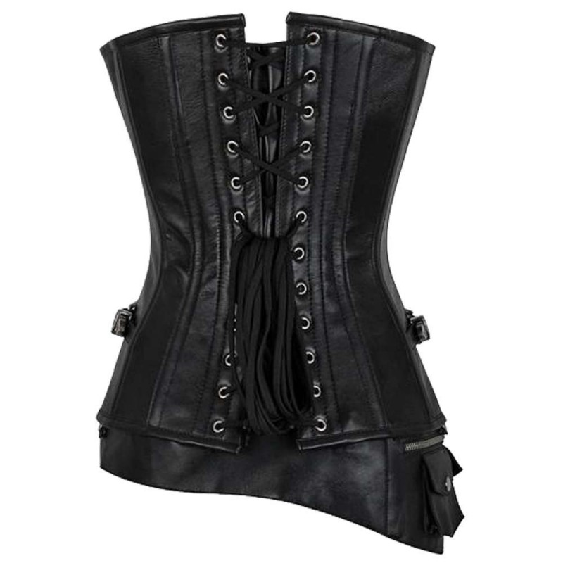 Women Overbust Corset Bustier Gothic Heavy Duty Black Gracelynn Overbust Corset